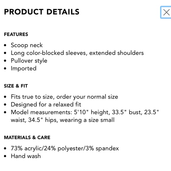 Vince Camuto Light Blue and Gray Crew Neck Sweater - Picture 7 of 7